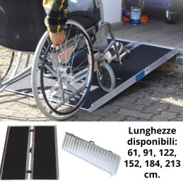 Rampe disabili pieghevoli portatili in alluminio antisdrucciolo IVA agevolata