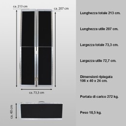 Rampa pieghevole portatile per disabili e anziani - IVA agevolata