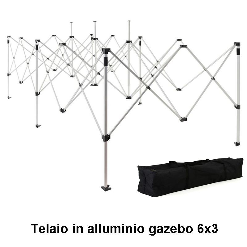 Struttura in alluminio per gazebo pieghevole 6x3