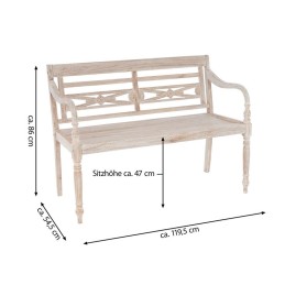 Panca in legno di teak shabby chic da giardino