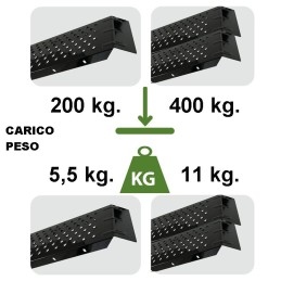 Coppia rampe di carico in acciaio per moto e quad