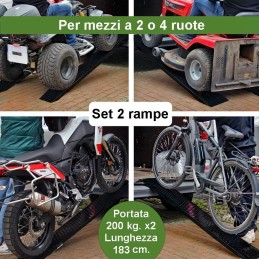 Rampe di carico in acciaio per quad, carrelli, trattorini