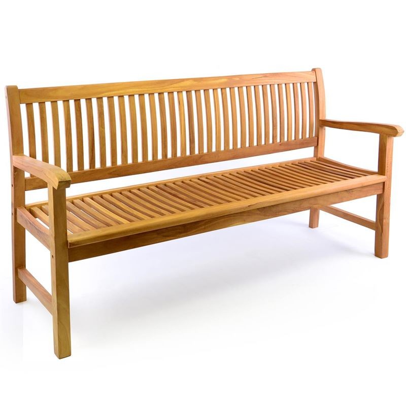 Panca da esterno in legno di teak impregnato a 3 posti