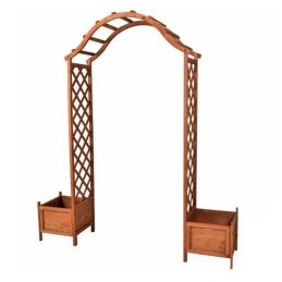 Arco per rampicanti con fioriere in legno da giardino