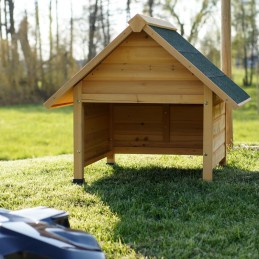 Garage per robot tagliaerba in legno