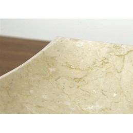 Lavandino da appoggio in marmo crema per bagno