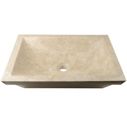 Lavabo da appoggio in marmo crema per bagno