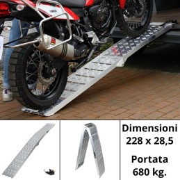 Rampa di carico in alluminio pieghevole 228 cm. 680 kg.