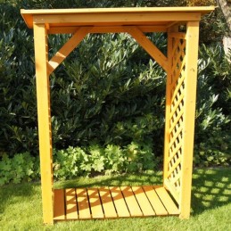 Portalegna da esterno in legno con tetto