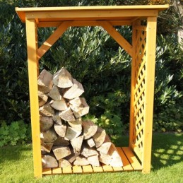 Legnaia da giardino in legno con tetto