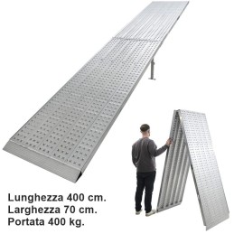 Rampa di carico pieghevole in alluminio da 4 metri