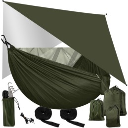 Amaca con zanzariera e tarp per campeggio e trekking