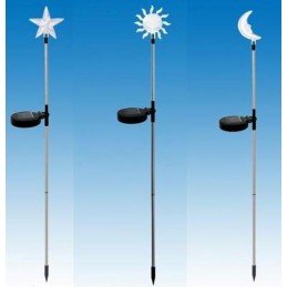 Luci led solari da giardino sole luna stella