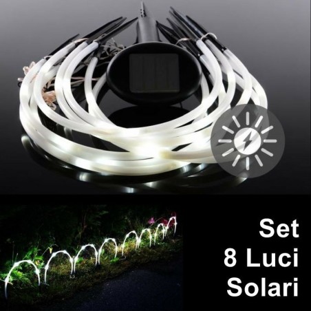 Tubi luminosi ad arco con 32 luci solari led