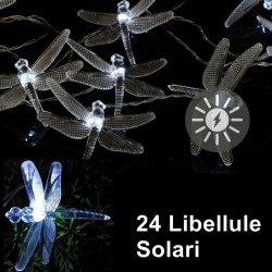 Luci solari da giardino: 24 libellule luminose al Led