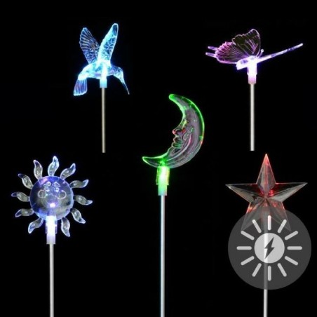 Luci solari da giardino al Led in 5 fantasie luminose