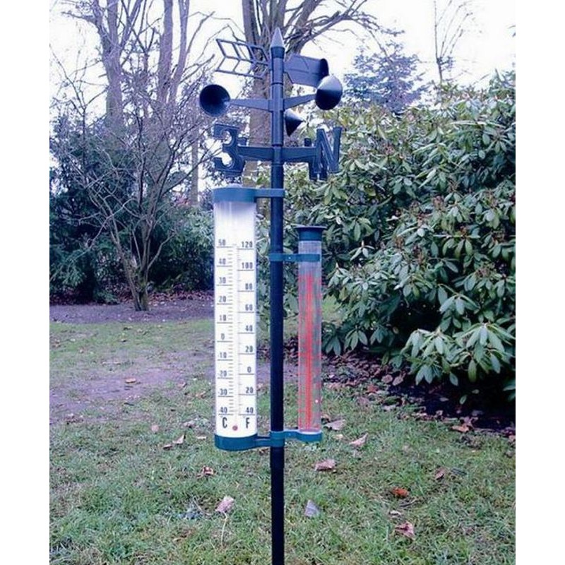 Termometro, pluviometro anemometro e segnavento da esterno e giardino