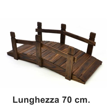 Ponticello di legno per decorazioni giardino da 70 cm.