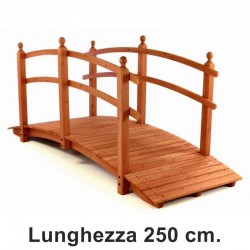 Ponte in legno per giardino da 250 cm.