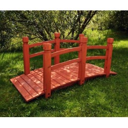 Ponte da giardino in legno per laghetto artificiale