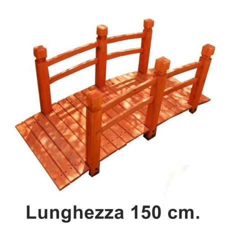 Ponte da giardino in legno da 150 cm.