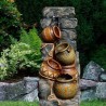 Fontana da giardino con luci modello brocche