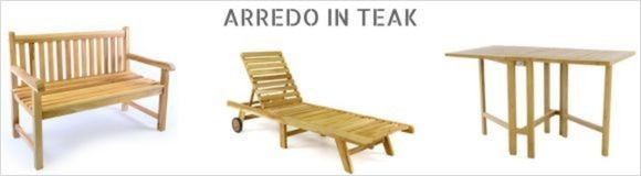 Arredo in teak da esterno