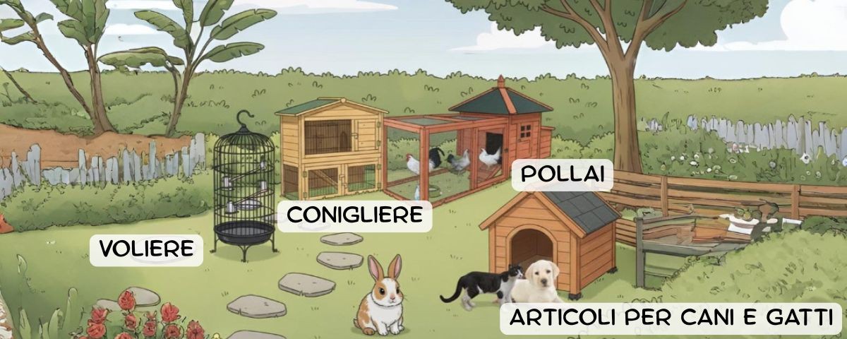 Accessori di qualità per animali domestici, da cortile e da compagnia